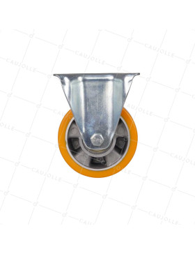 Ruota FISSA POLIURETANO CERCHIO ALLUMINIO DIAMETRO 125 MM CARICO 350KG - S75AR 125