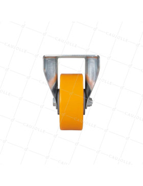 Ruota FISSA POLIURETANO CERCHIO ALLUMINIO DIAMETRO 125 MM CARICO 350KG - S75AR 125